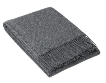 Ullpläd MELINA,  mörk grå