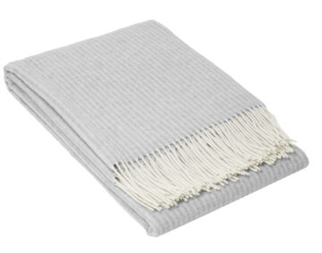 Pläd merino/kashmir DORA, ljus grå