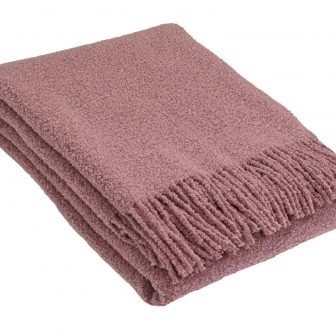 Ullpläd BOUCLE, dimmrosa