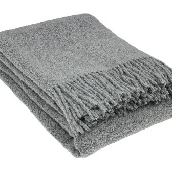 Ullpläd BOUCLE, grå