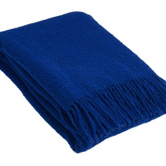 Ullpläd BOUCLE, blå
