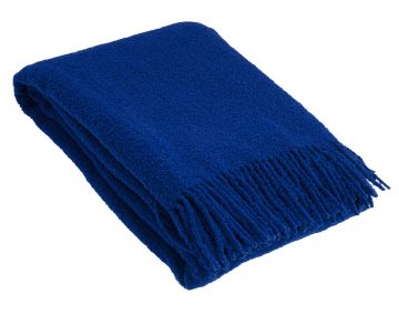 Ullpläd BOUCLE, blå