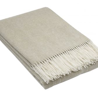 Ullpläd CLASSIC, mellanmörk beige