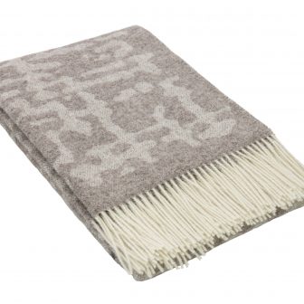 Ullpläd LABYRINT, beige