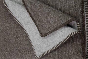Ullfilt DOUBLE FACE,  brun/ljusgrå - Bild 2