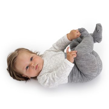 Strumpbyxor i ullfrotté, grå - Bild 2