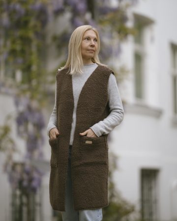 Ullväst MERINO, brun - Bild 2