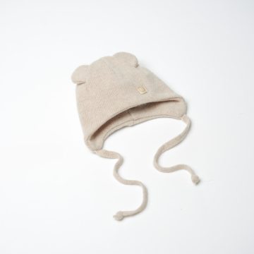 Mössa stickad, beige