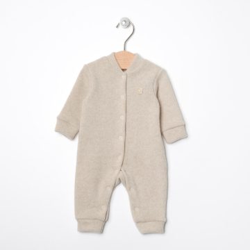 Overall stickad, beige