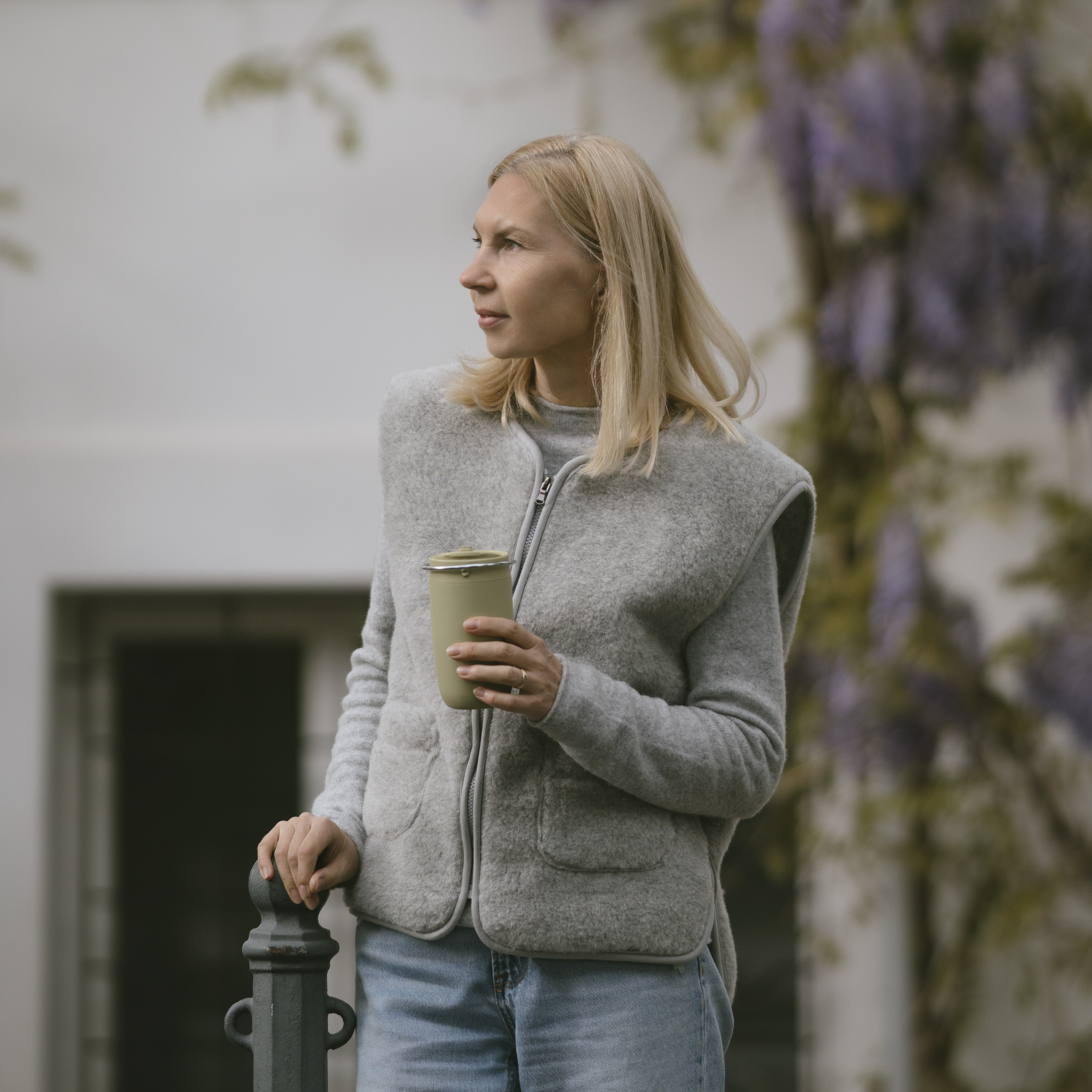 Ullväst MERINO, grå - Bild 2